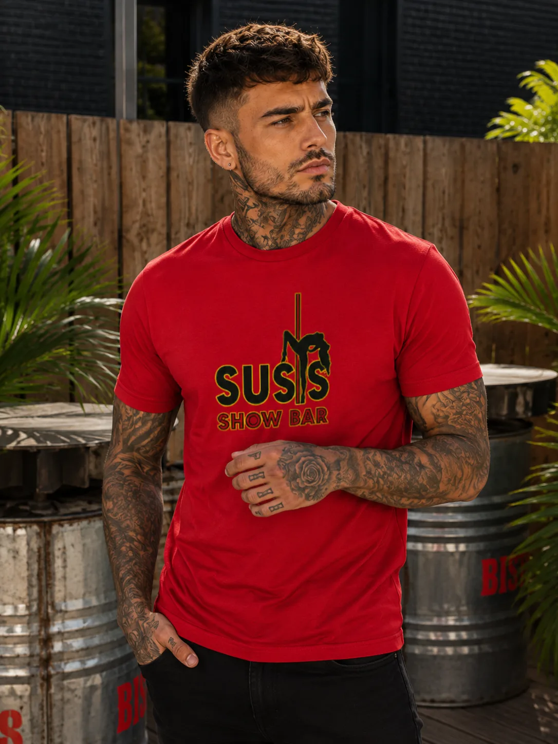 Susis Show Bar T-Shirt für Herren in Rot